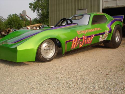 Rear engine corvette funny car